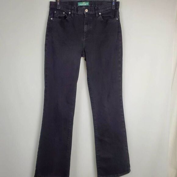 Lauren Jeans Co. size 10 MODERN BOOTCUT high waisted Jean, Black - Picture 1 of 5